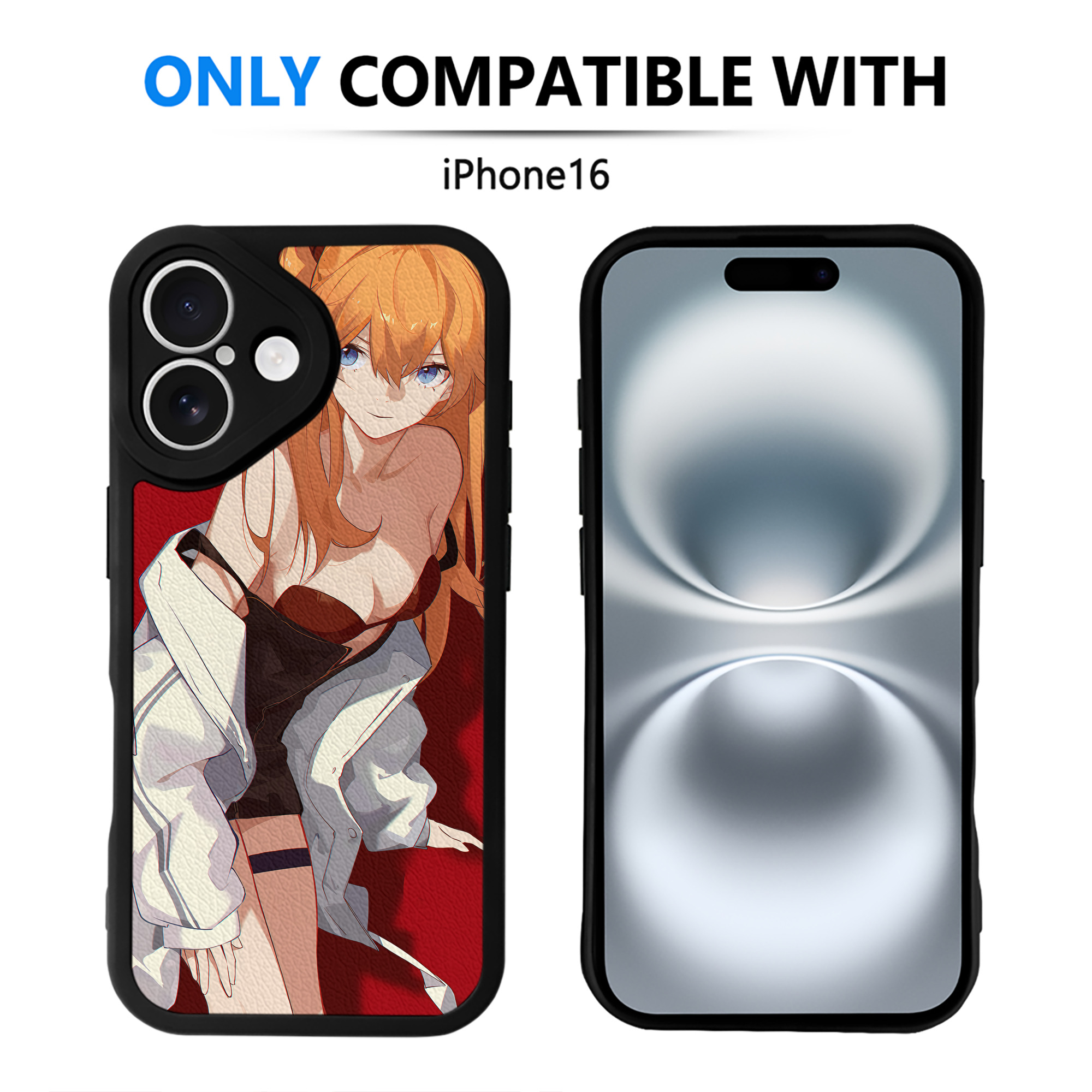 （画像用） EVA 新世紀エヴァンゲリオン 【iPhone 16シリーズ対応】シリコンスマホケース（レザー調） 材質：シリコン